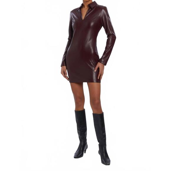 NEW AMANDA UPRICHARD sloane dress in russet - Picture 4 of 4